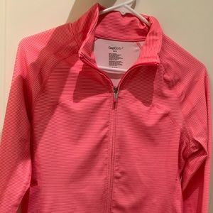 Pink Striped zip up